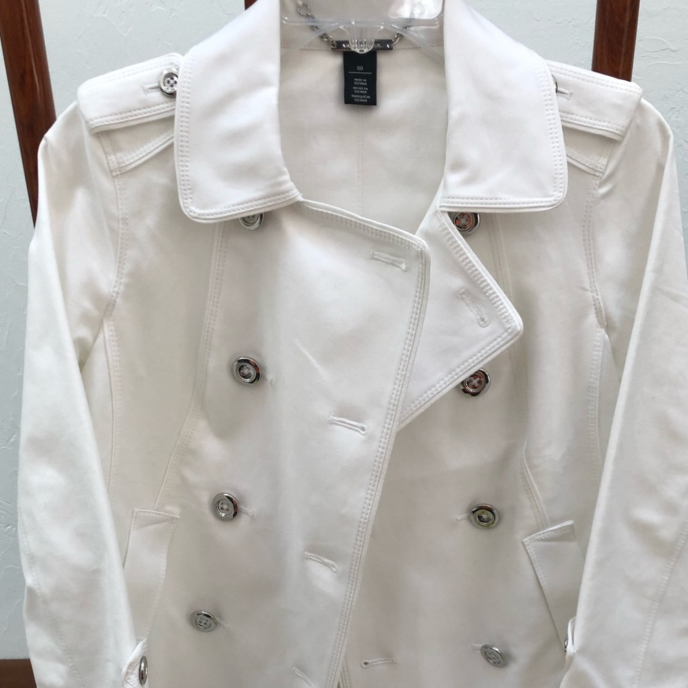 White House Black Market white jacket